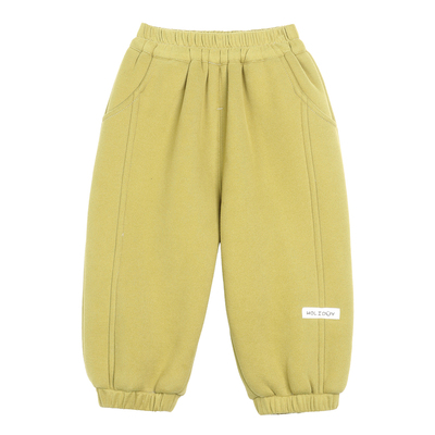 小O爸男婴童 男宝宝加绒裤子2025新款加厚保暖婴儿密密绒休闲卫裤