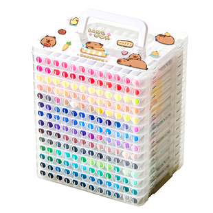 丙烯马克笔卡皮巴拉画画笔小学生专用可水洗彩色笔幼儿园儿童不透色可叠色绘画涂鸦笔美术生用顺滑流畅水彩笔
