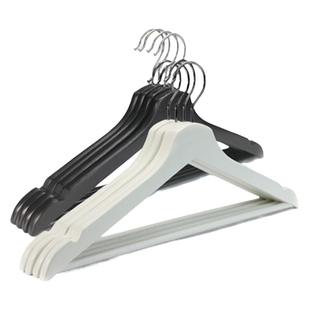 简约天然实木衣架服装店黑白色成人衣架家用衣撑子晾衣挂架子包邮