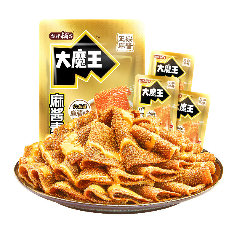 【烈儿直播间】盐津铺子大魔王麻酱素毛肚零食小吃休闲食品