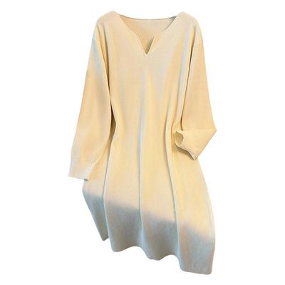 特大码针织打底连衣裙女秋长裙