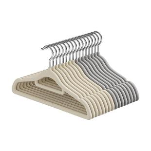 包邮Jeko植绒衣架家用晾衣挂衣衣服架衣撑宿舍防滑无痕防肩角