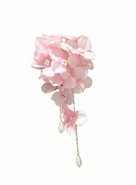 古风新款儿童花朵流苏飘带发夹