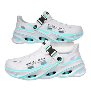 洞洞鞋男夏季外穿踩屎感开车办公室全包凉鞋休闲运动大码沙滩凉拖