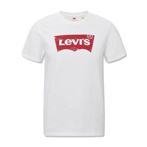 Levi's李维斯情侣男女美式宽松印花时尚LOGO纯棉圆领上衣短袖T恤