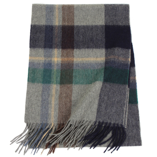 SUCHU素雏 出口秋冬保暖厚山羊绒围巾经典英伦格子男士商务围