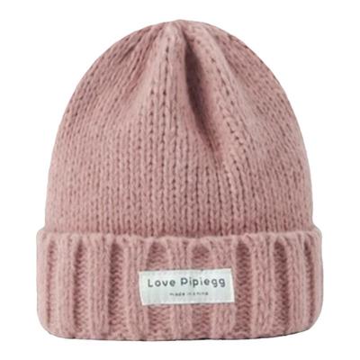 针织帽出游韩版女秋冬卷边字母