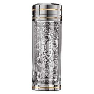 银杯子999纯银 云南雪花银水杯纯银内胆保温杯足银茶杯熟银旗舰店