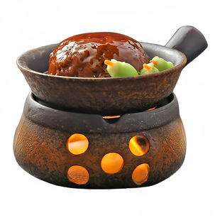 特色中式复古餐具红烧肉东坡狮子头碗蜡烛加热明炉小酒馆创意菜盘