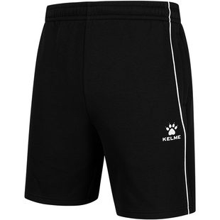 卡尔美运动短裤夏季男款足球训练比赛透气黑色短裤五分跑步速干裤
