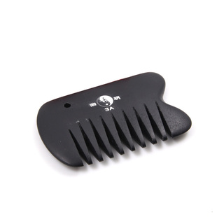 泗玥 泗滨砭石梳子 多功能通络梳 头部刮痧梳头皮 玄黄砭石梳