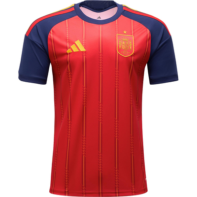 Adidas/阿迪达斯正品西班牙主场男士针织足球运动修身T恤JN4390