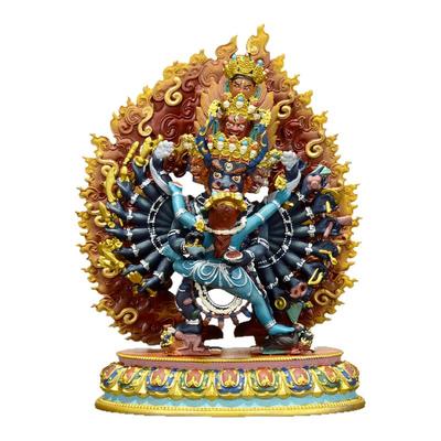 彩绘大威德金刚装饰摆件