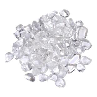 晶莱德天然白水晶碎石消磁石摆件蒙古包消磁碗随形原石多彩鱼缸石