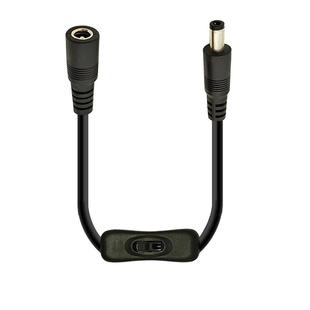 纯铜加粗5.5mm兼容口电源线10A9V12V24V公母头DC接头带开关延长线