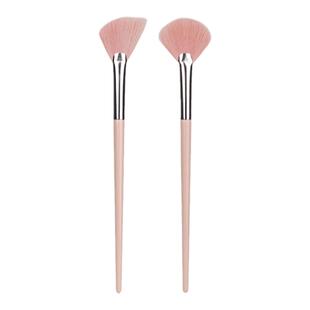 扇形斜面高光刷颧骨眉骨鼻梁面部提亮巨软化妆刷修容刷粉色