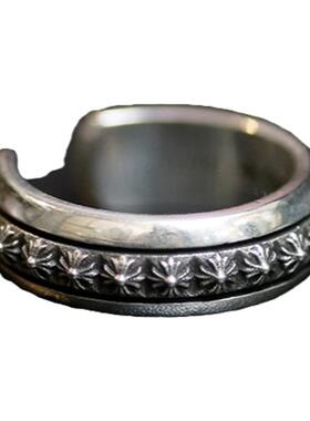 一休手工制作十字花朋克风老银匠