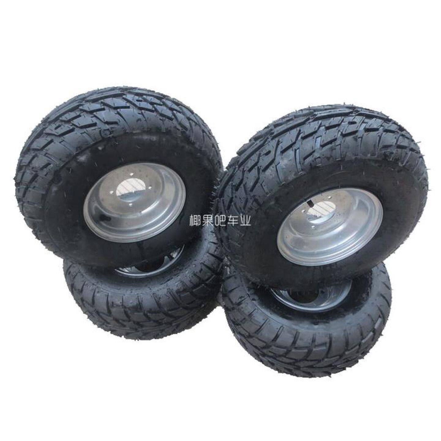 卡丁车配件沙滩车前19X78后18X9.508寸公路轮胎带铁轮毂一套