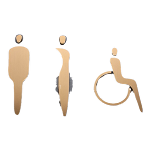 定制精工标识牌洗手间门牌酒店民宿室内导视设计牌卫生间盥洗室厕所wc男女logo牌室内无障碍间指引指示牌免钉