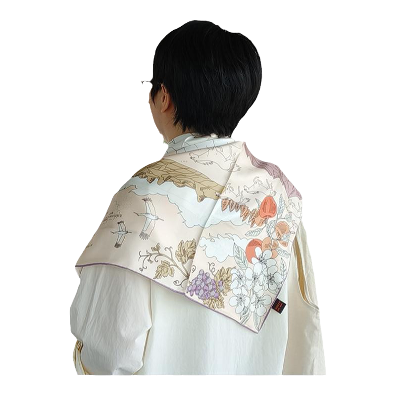 原创四季90CM方巾女田园风新疆
