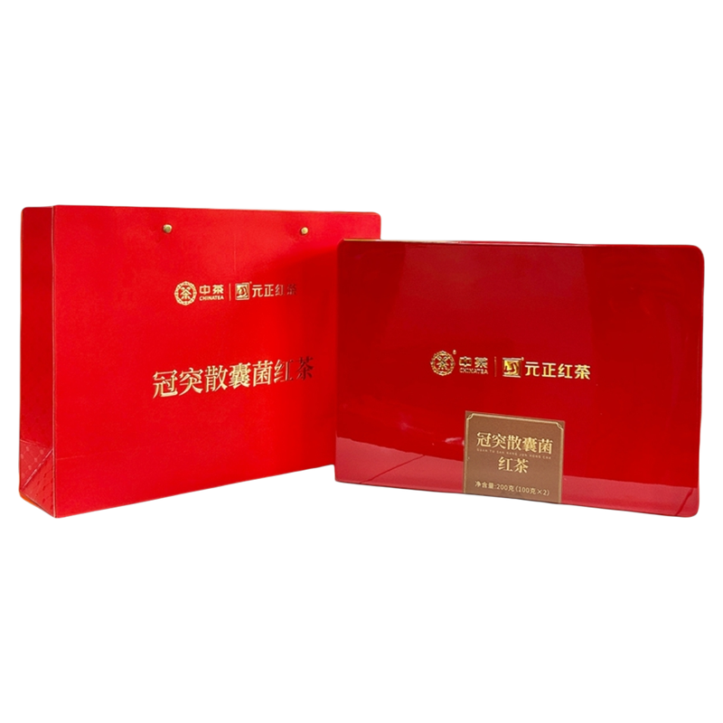 中茶元正红茶【神秘金花】安化茶厂冠突散囊菌红茶高端礼盒200g