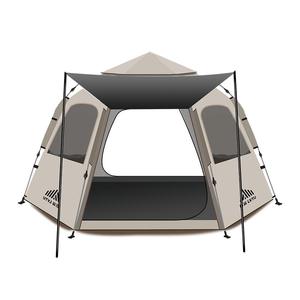帐篷户外折叠便携式野营过夜露营全套装备加厚防雨3-4人自动野炊