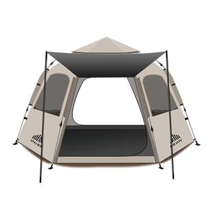 帐篷户外折叠便携式野营过夜露营全套装备加厚防雨3-4人自动野炊