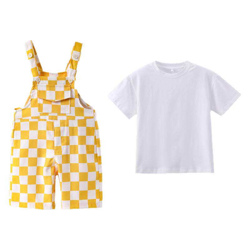 六一儿童啦啦队多巴胺演出服男童女童背带短裤幼儿园小学生合唱服