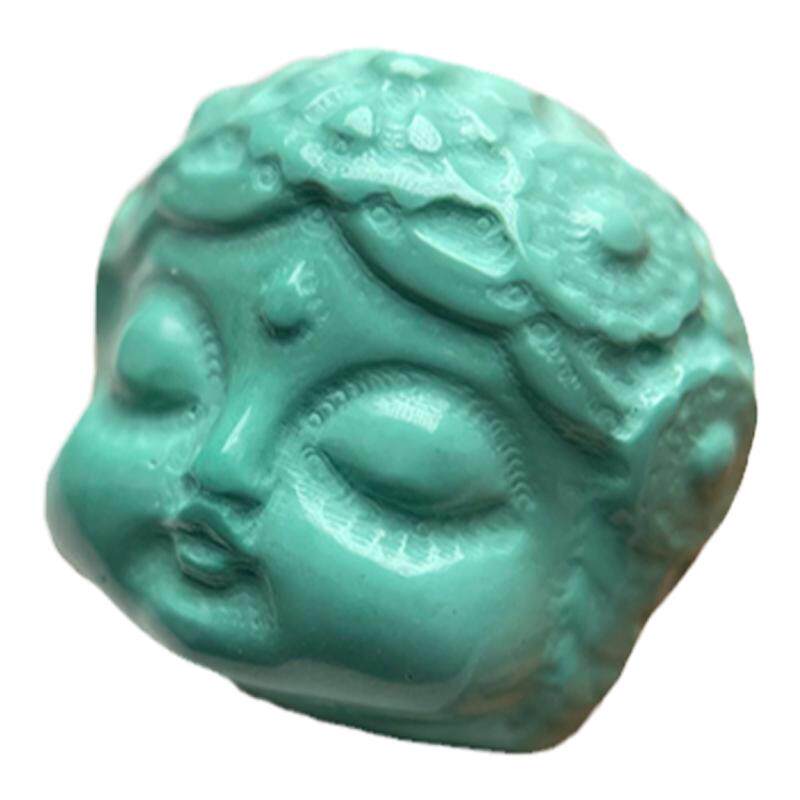 天然绿松石文玩手串配饰绿度母佛DIY配件