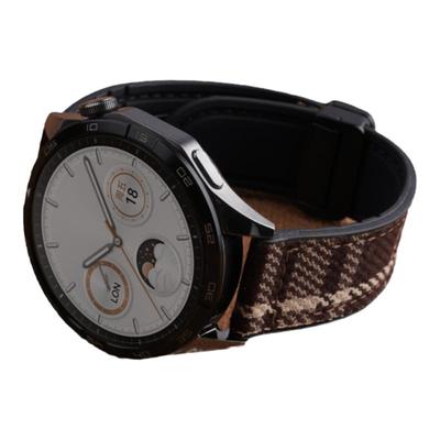 适用佳明手表磁吸扣毛呢表带