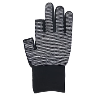 防滑干活劳保耐磨手套快递分拣透气舒适露二指采摘骑行外卖员打包