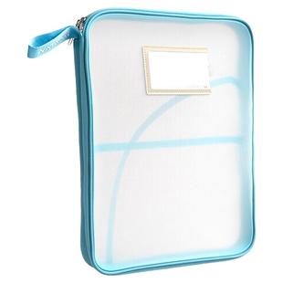 NATAMI奈多美 科目分类袋3层美术袋 语文数学小学生课本试卷3层l型网纱加厚透明大容量手提学科分装袋初中生