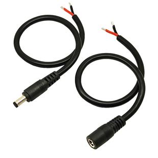 加粗1.5平方5.5*2.5电源线DC12V15A19V24V公头对母接头纯铜大功率