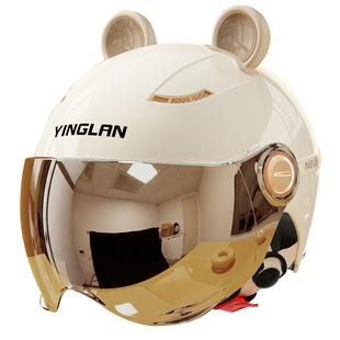 营缆头盔电动车女士3c认证可爱冬季保暖四季通用摩托车安全帽盔男