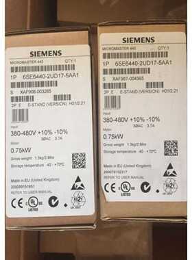 议价6SE6440-2UD17-5AA1西门子m440 0.75kW变频器6SE64402UD175AA