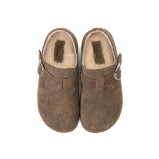 Chio2nd南风 5CM增高勃肯鞋女鞋冬2025新款加绒厚底毛绒爆款鞋子