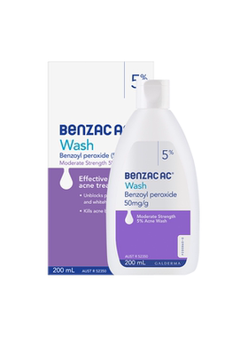 澳洲直邮班赛BENZAC过氧化苯甲酰5%洗面奶200ml去痘控油洁面抗痘
