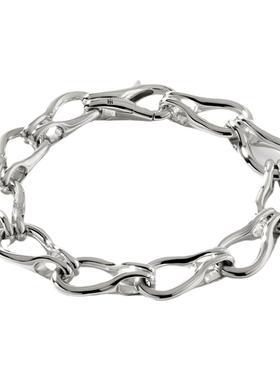 JH925银手工编织手链银环高级