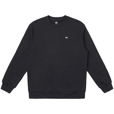 Lee26年秋冬舒适版日常圆领小Logo贴布设计男士长袖卫衣休闲潮流