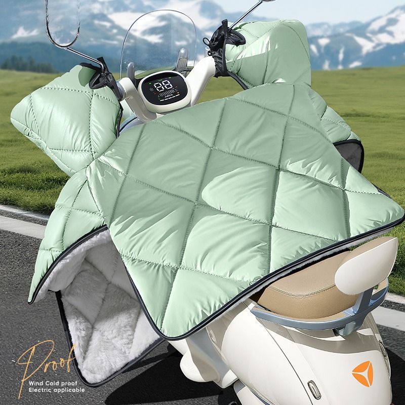 电动车挡风被冬季加绒加厚冬款防寒电瓶摩托车防水罩秋冬2025新款