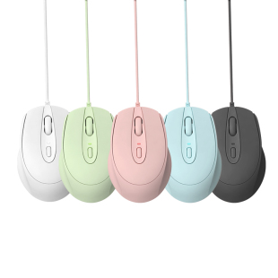 鼠标有线静音女生办公高颜值游戏通用适用戴尔联想华硕笔记本电脑