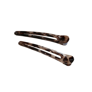 大号长款豹纹鸭嘴夹发夹女洗脸化妆侧边夹发量多定型夹刘海一字夹