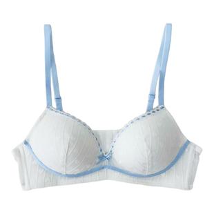 6IXTY8IGHT内衣女透气无钢圈新款撞色性感蕾丝聚拢上托文胸罩红色