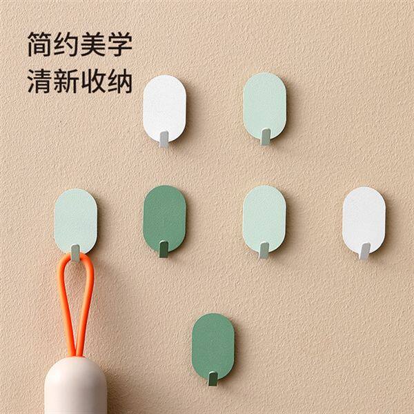 网红纯色简约粘钩卫生间浴室厨房强力免打孔无痕小型家用挂钩