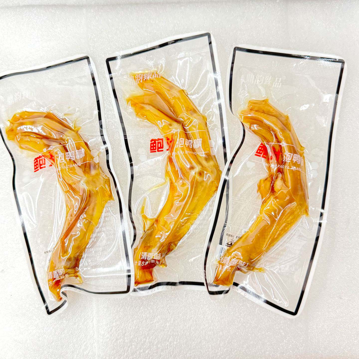 鼎韵臻品鲍汁泡鸭掌脆皮鸭爪500g下酒菜解馋追剧零食即食卤味零食