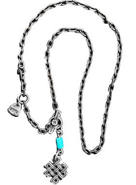 跋折罗VAJRA吉祥纹银项链百搭