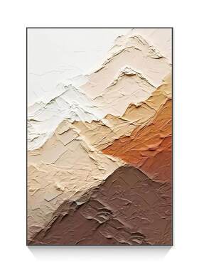 客厅装饰画背有靠山挂画