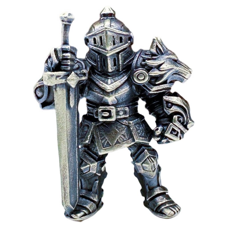 黄铜罗马盔甲武士刀坠伞绳挂件