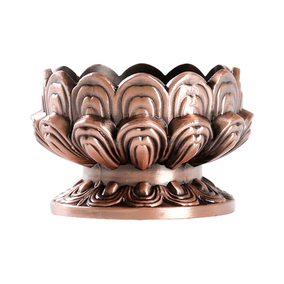 全金属莲花酥油灯座灯盏佛具用品