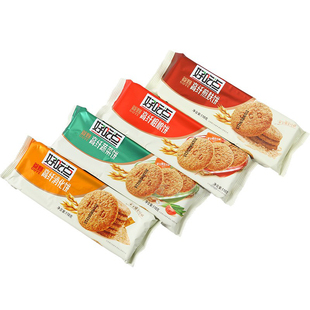 好吃点谷野高纤粗粮蔬菜消化煎麸饼干110g袋装办公室休闲早餐零食